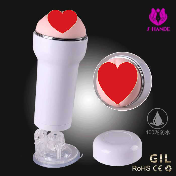 香港S-HANDE-(白)MONROE Gil 超震憾快感!吸盤式免手持男用電動自慰杯